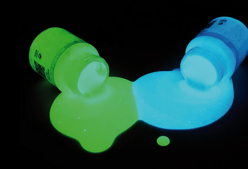 Pintura fotoluminiscente base agua